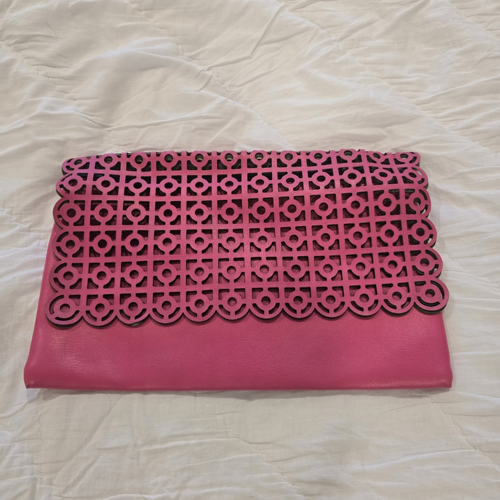 Pink Laser-Cut Clutch